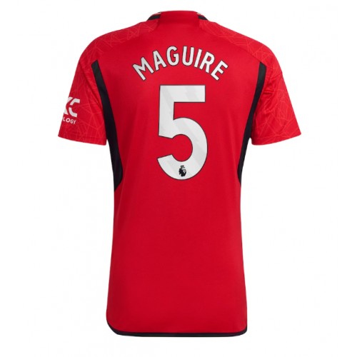 Fotballdrakt Herre Manchester United Harry Maguire #5 Hjemmedrakt 2023-24 Kortermet